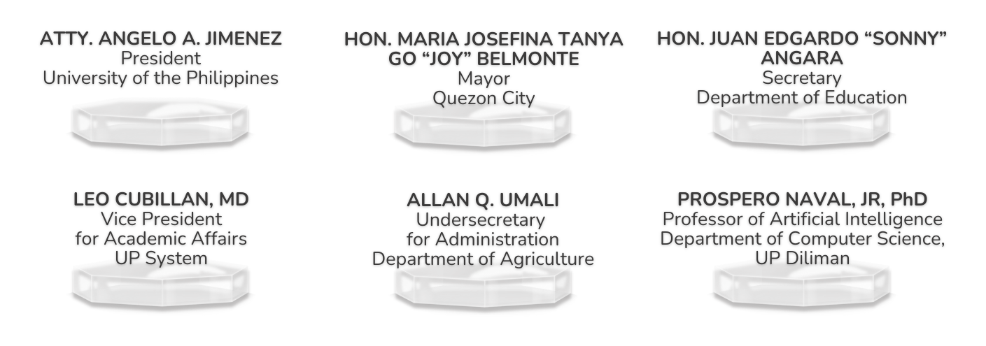 Page 1 Speakers: ATTY. ANGELO A. JIMENEZ, HON. MARIA JOSEFINA TANYA GO “JOY” BELMONTE, HON. JUAN EDGARDO “SONNY” ANGARA, LEO CUBILLAN, MD, ALLAN Q. UMALI, PROSPERO NAVAL, JR, PhD